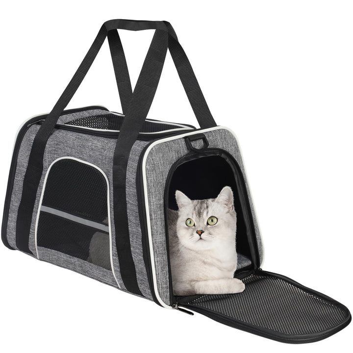Katzen Transportboxen, Atmungsaktive und Faltbare Hundebox,Hundetasche Transportbox mit Verstellbare