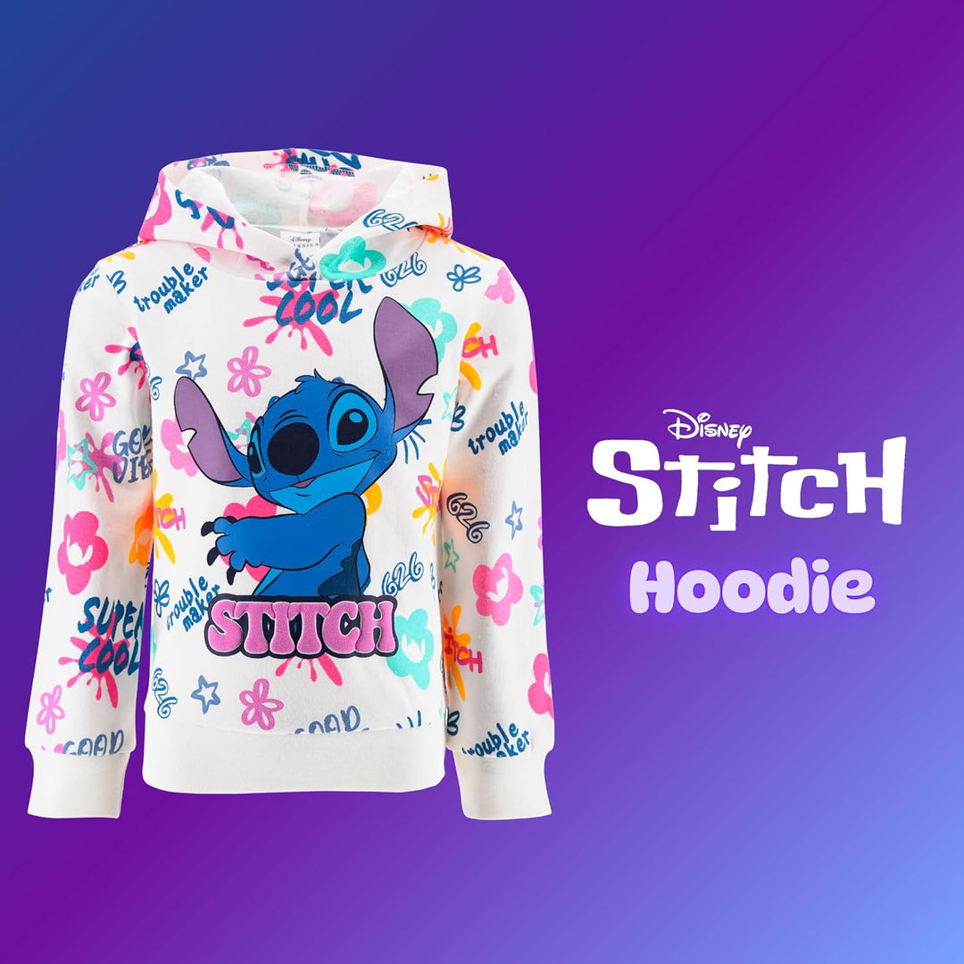 Disney Stitch Mädchen Kapuzenpullover, Design Weiches Textil Sweatshirt, Pullover für Mädchen, Gröss