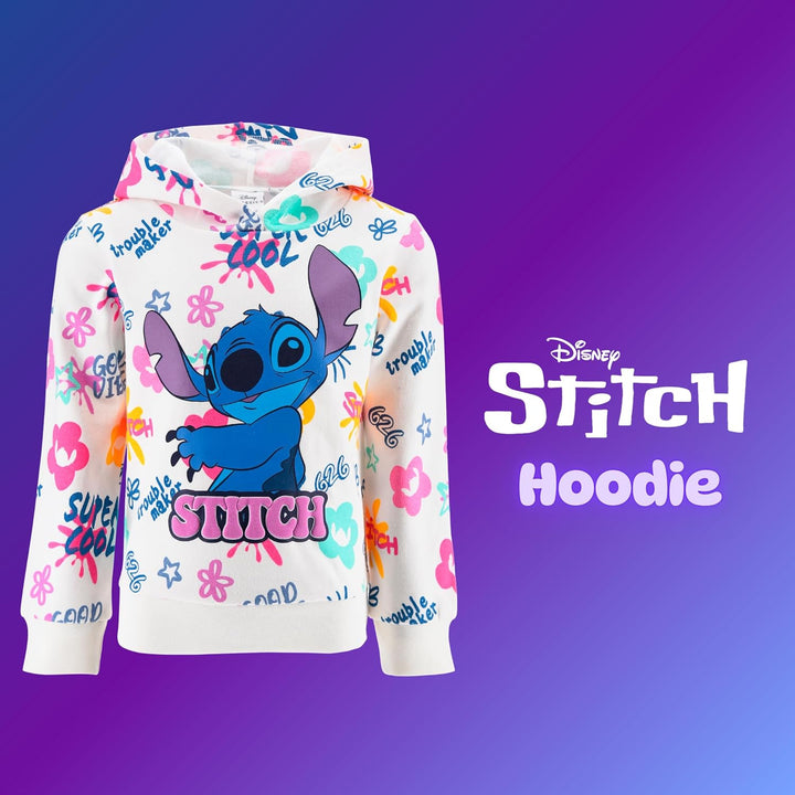 Disney Stitch Mädchen Kapuzenpullover, Design Weiches Textil Sweatshirt, Pullover für Mädchen, Gröss