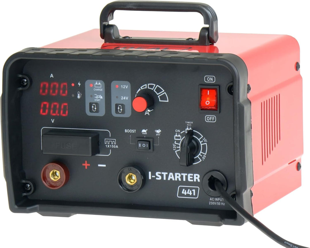 Ideal I-Starter 841 Batterieladegerät mit Starthilfe 12/24V 80A – Inverter Profi-Ladegerät für AGM,