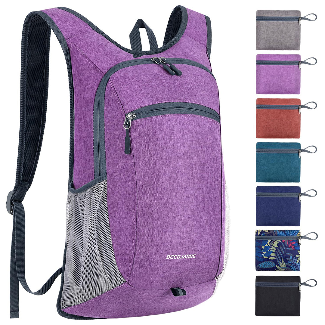 15L Faltbarer Rucksack Kleiner Wanderrucksack Leicht Tagesrucksack Damen Herren Daypack Wasserfest R