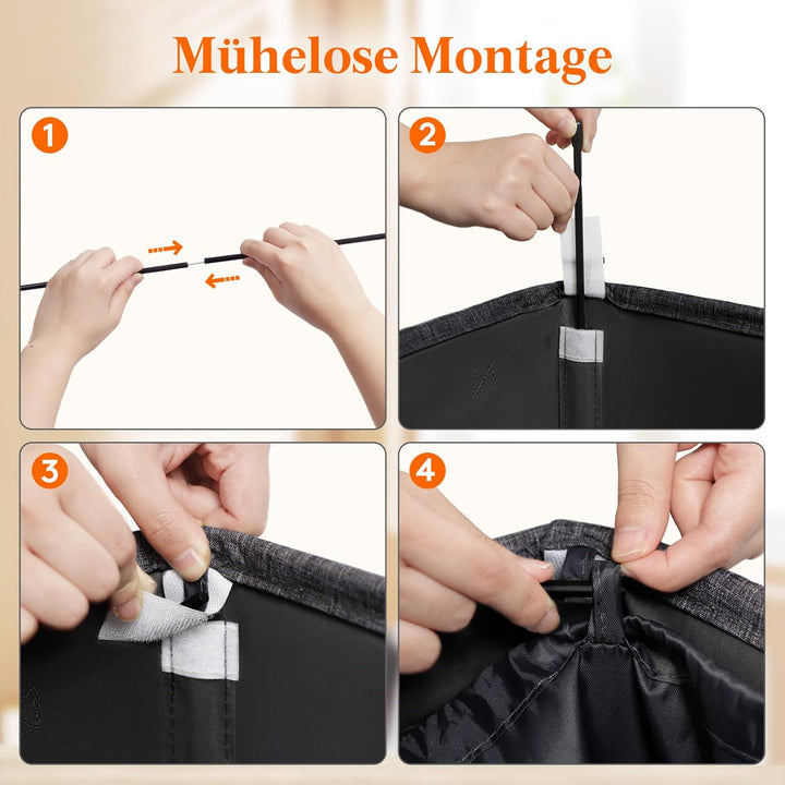 Lifewit 80L Pfandflaschen Sammelbehälter mit Deckel, faltbar und wasserdicht mit Griffen, Gross Flas