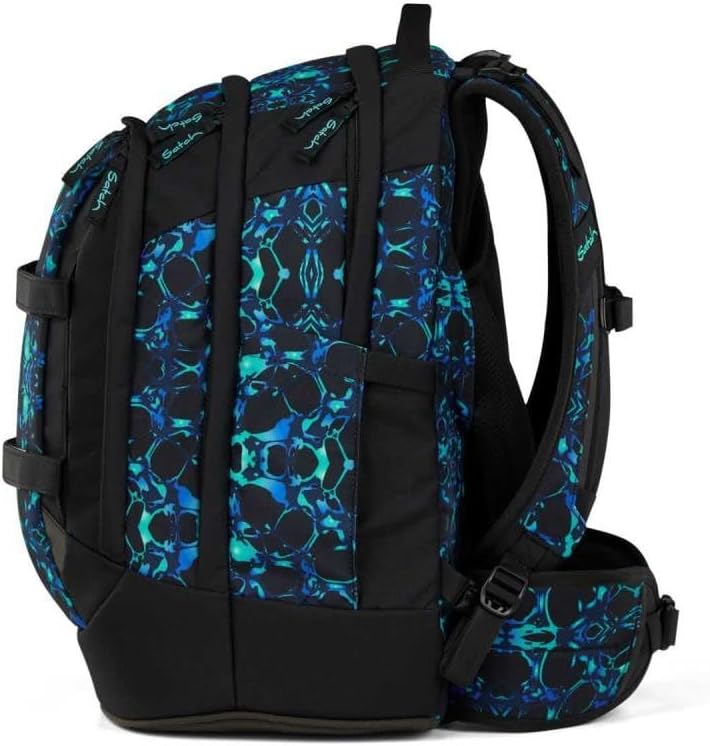 Satch Pack Pencil Slider Edition Schulrucksack Set 3tlg. inkl. Sporttasche (Caleido Blue), Caleido B
