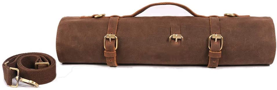 Messertasche,Messer-Rolltasche Kochmesser Rolltasche Messerkoffer mit 8 Fächern für Messer und Löffe