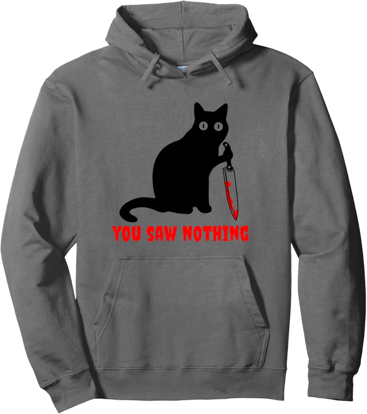 Lustiges mörderisches schwarzes Katzen-Shirt, humorvolles Halloween-Kostüm Pullover Hoodie
