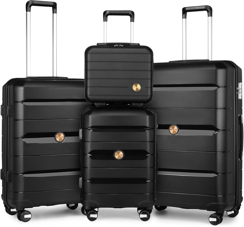 Sea choice Kofferset 4tlg Handgepäck Trolley Koffer mit Beautycase Hartschalen Polypropylene Reiseko