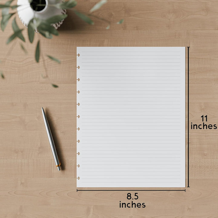 Discbound Nachfüllpapier in Briefgrösse, liniert, 21,6 x 27,9 cm, 100 g/m², 11 Notizbücher (500 Blat