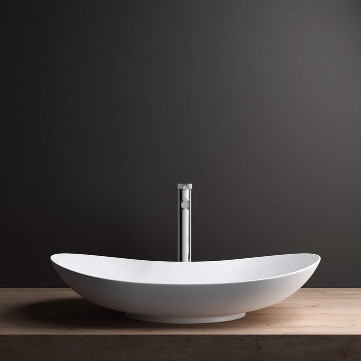 Mai & Mai Waschtischarmatur WAO-7601-H in Silber Waschbeckenarmatur 30,5 cm hoch Einhebelmischer ca