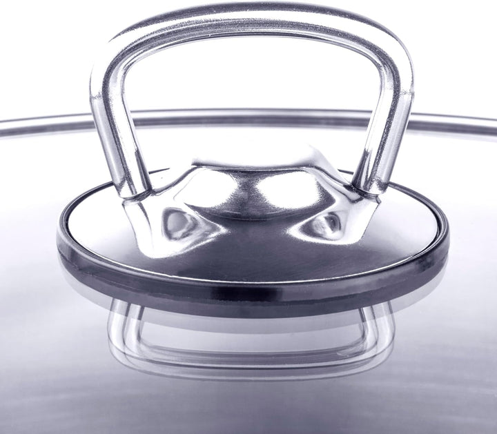 XXL-Set Profi Universalkochtopf Suppentopf Jumbotopf 10-20 Liter, Silber - für alle Herdarten auch I