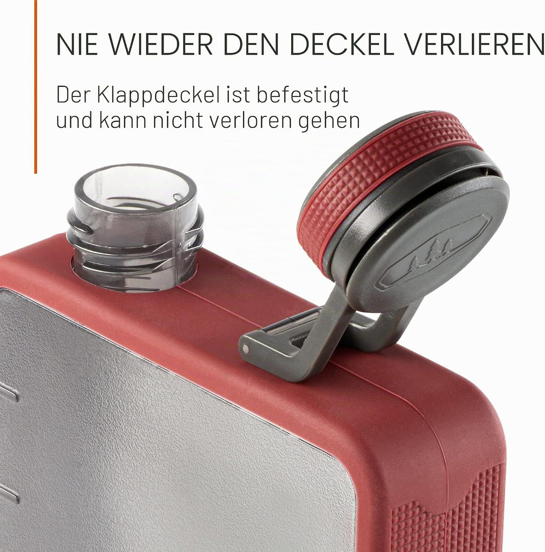 GSI Outdoors Boulder Flask Thermosflasche, Unisex, für Erwachsene 16 Fluid Ounces Haute, Rot, 16 Flu