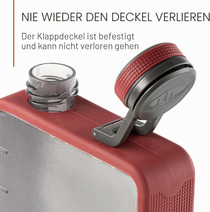 GSI Outdoors Boulder Flask Thermosflasche, Unisex, für Erwachsene 16 Fluid Ounces Haute, Rot, 16 Flu