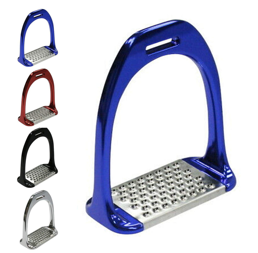 JA Horse Aluminium Steigbügel Balance rutschfeste Einlagen stabile (blau), blau