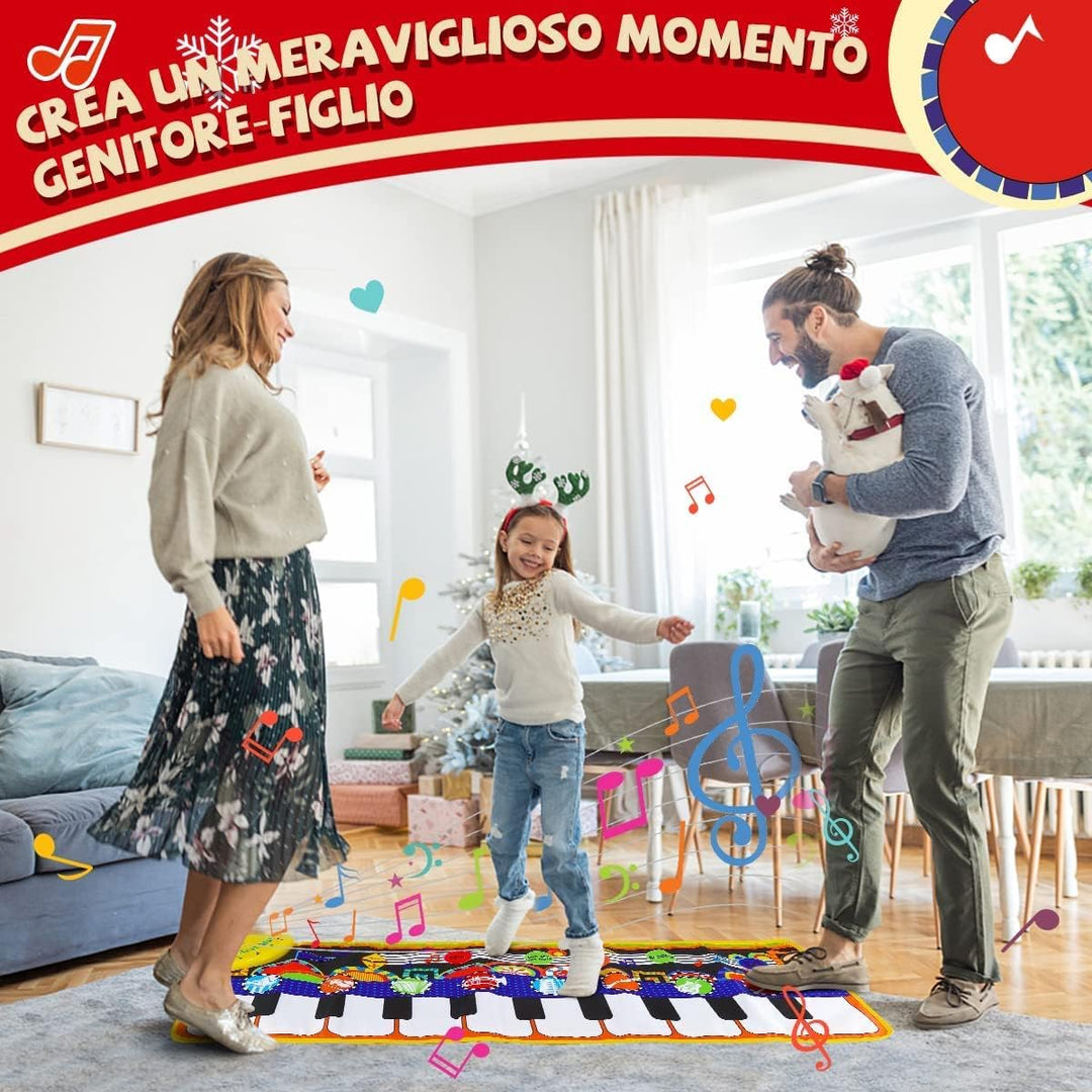 Piano Matte, Tanzmatten Klaviermatte Musikmatte Kinder, 5 Modi 8 Instrumente Sounds Spielzeug Musik
