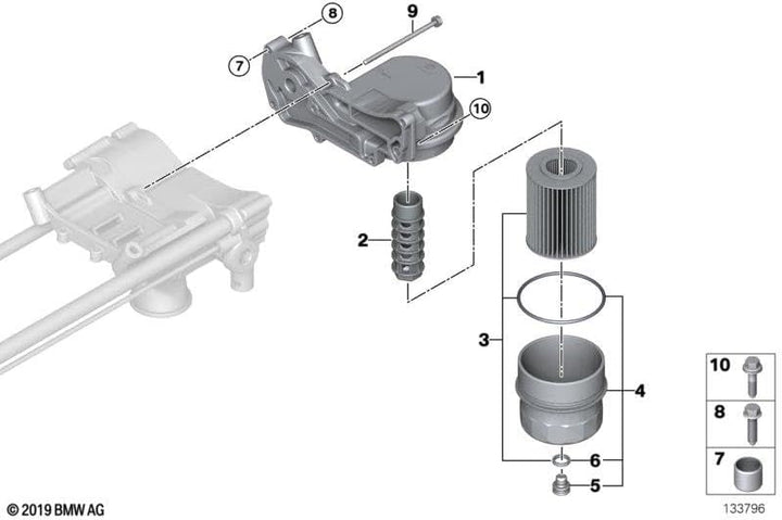 BMW Ölfilter Cover (11 42 7 521 353)