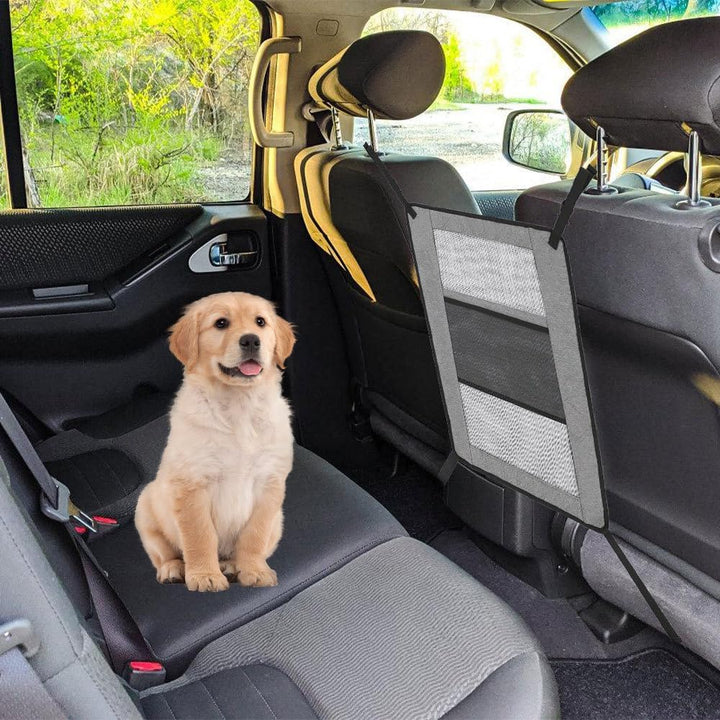 DONGKER Hundegitter Auto, Trennnetz Hund mit Aufbewahrungstasche, 57x45 cm, Universal Sicherheitsbar