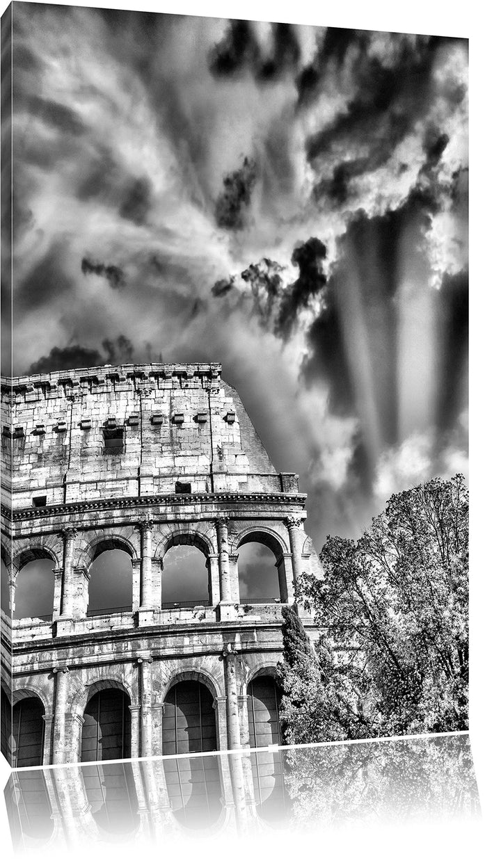 Pixxprint klassisches Colloseum in Rom als Leinwandbild/Grösse: 100x70 cm/Wandbild/Kunstdruck/fertig