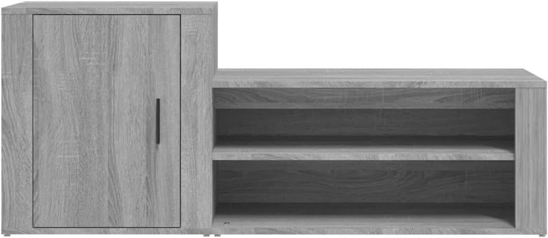 Tidyard Schuhbank, Schuhregal Schuhschrank mit 2 Fächer, Schuhaufbewahrung, Sitzbank, Holzwerkstoff