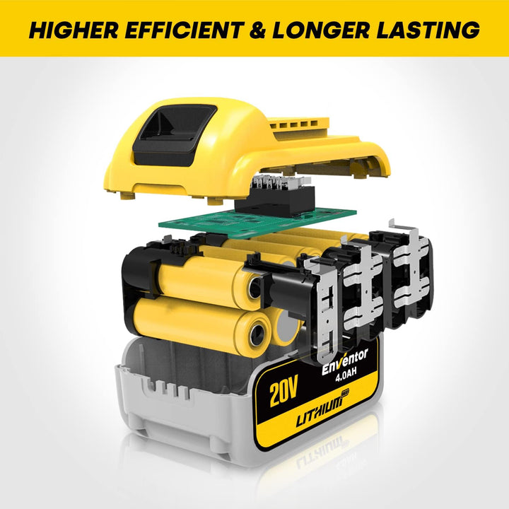 20V 4.0Ah Batterien, ENVENTOR Batterie-Backup mit LED, für Enventor 20V Elektrowerkzeuge