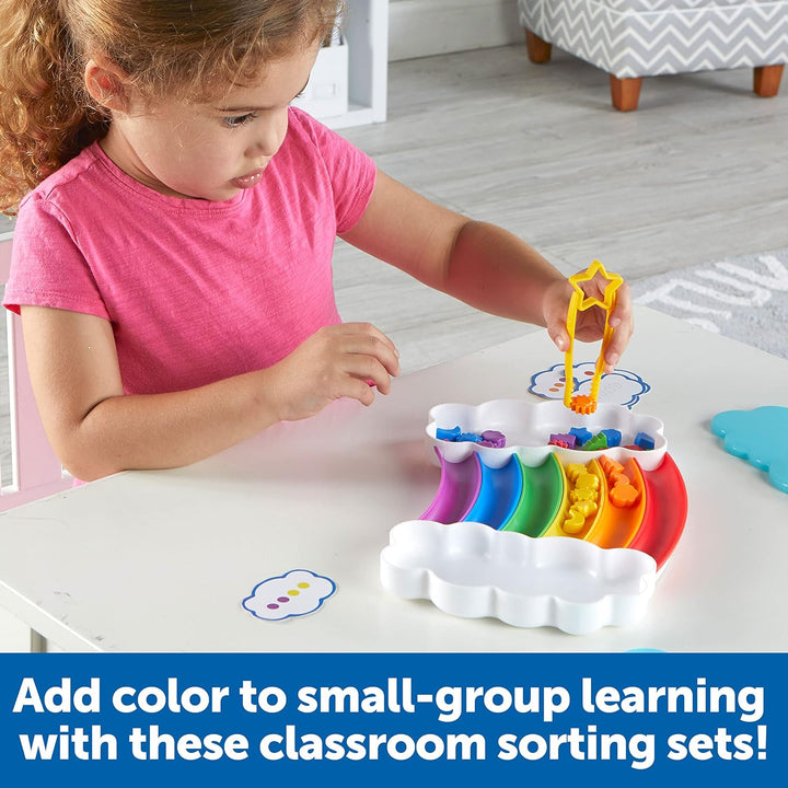 Learning Resources Regenbogen-Sortierset, Schulausgabe (4er-Set), Feinmotorisches Geschick, Sortiere