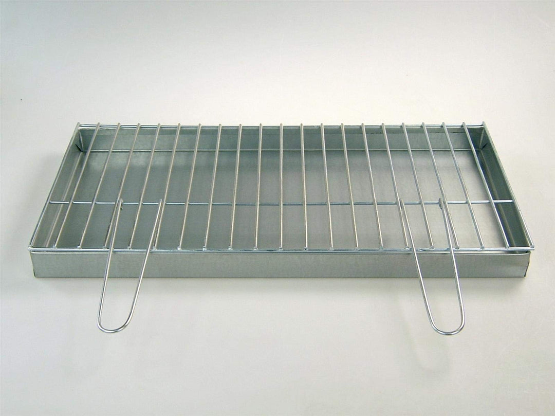 BitWa Aschekasten und Grillrost mit Klappgriffen 60x30 cm im Set Grillkamin