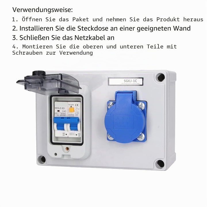 Steckdose, Steckdosenbox ABS Shell 200-250V 10-16A für Innen- und Aussenbereiche