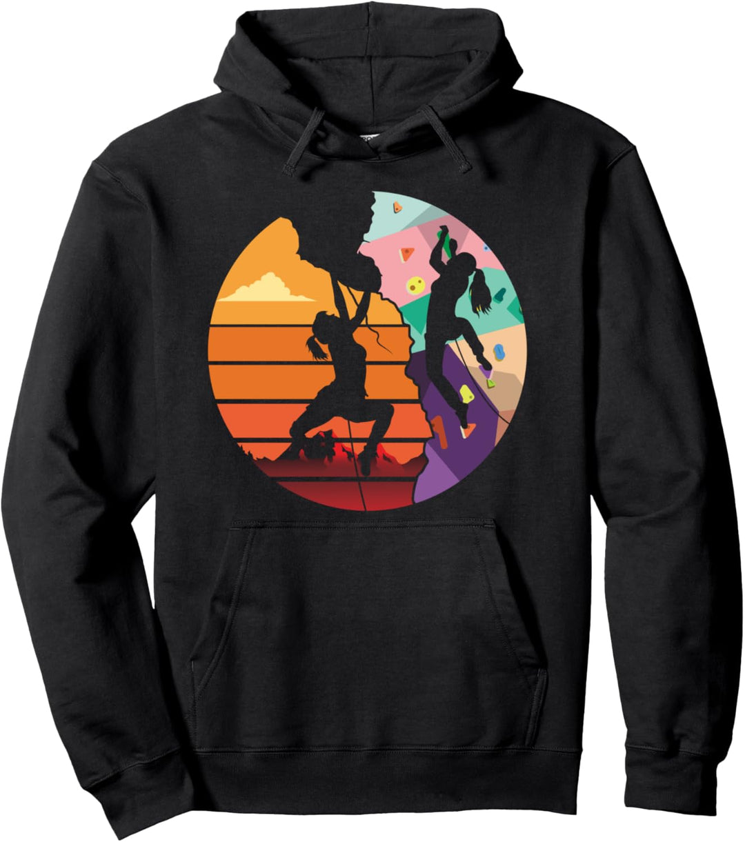 Klettern Bouldern Wandklettern Felsklettern Berge Sport Pullover Hoodie