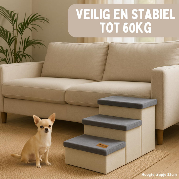 Hundetreppe Fest Modell 2024 - Hundetreppe Für Hunde Mit Stauraum - Treppe Hund – Tritthocker Hund F