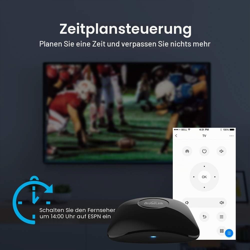 BroadLink RM4 Pro S und Sensorkabelsatz, universeller RF IR-Fernbedienungshub mit USB-Kabel Temperat