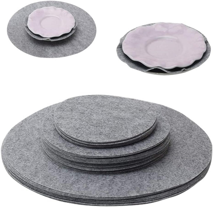 48 Stück Filzplatten-Trennwände, Set mit 3 Grössen, Pads, Kochgeschirr, Backgeschirr, Topf, stapelba