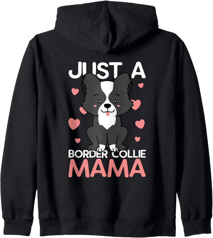 Border Collie Mama Muttertag Hundemama Kapuzenjacke