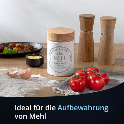 mehl zucker salz aufbewahrung set vorratsdosen khg behälter Kapazität je 1 Liter Küchen Aufbewahrung