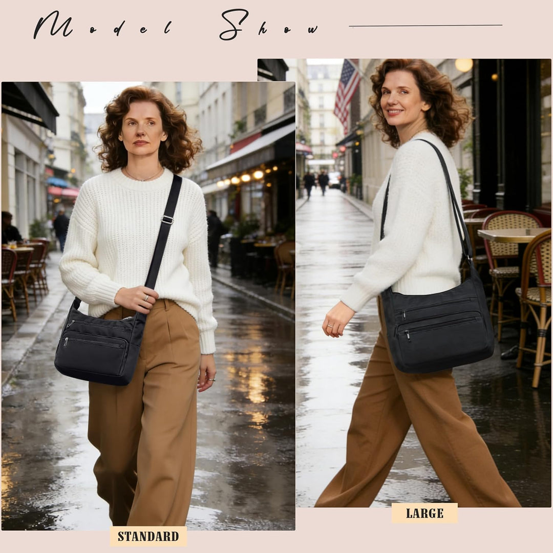 VOLGANIK ROCK Crossbody Bag for Women Multi Pockets Handbag Shoulder Bag Waterproof RFID Cross Body