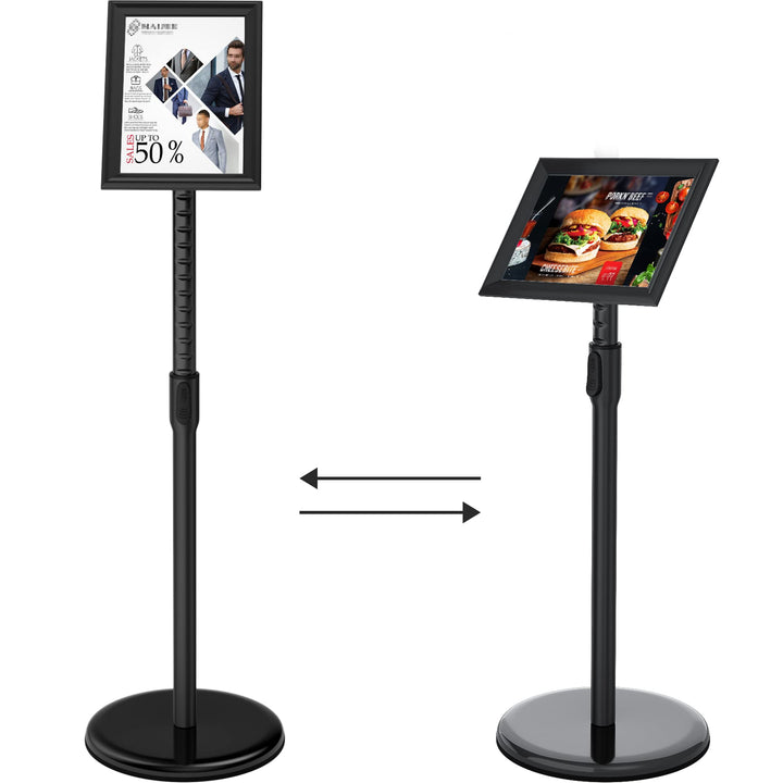 Infoständer DIN A4 210x297mm Höhenverstellbar Edelstahl informationsständer Aufsteller Kundenstopper