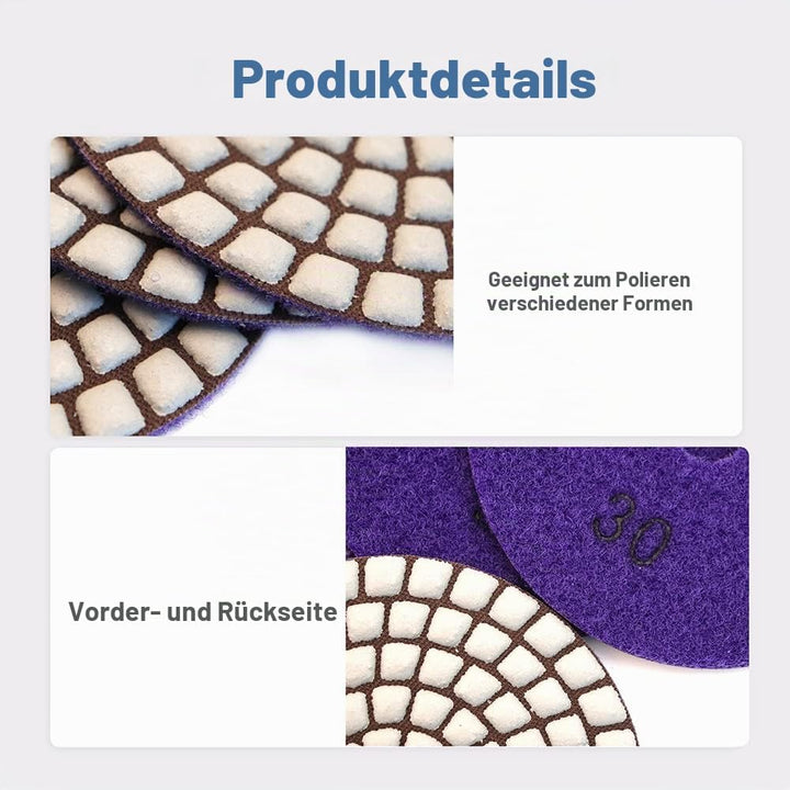 HIGHDRIL Trocken Diamant Polierscheibe - 8 Stk. 