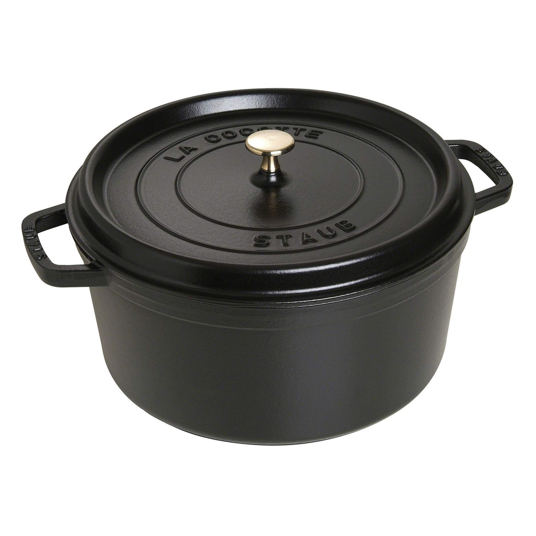 STAUB Gusseisen Bräter/Cocotte, Rund 30 cm, 8,35 L, Aromaregen Funktion für optimale Befeuchtung, Fü