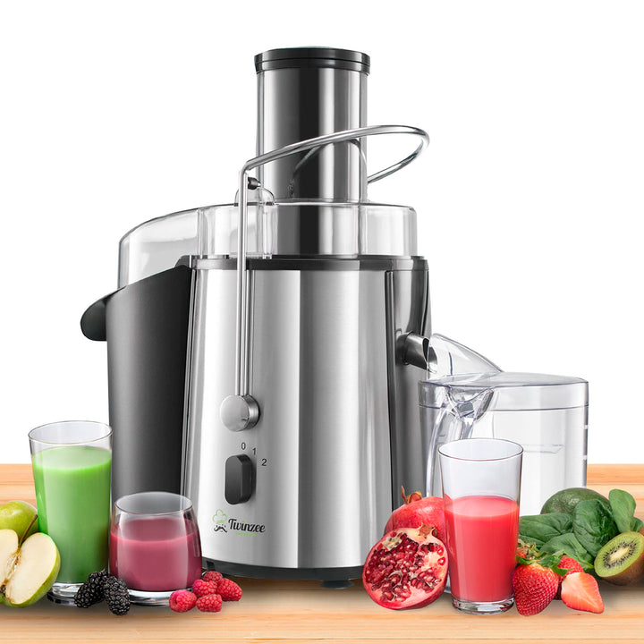 Twinzee Zentrifugal Entsafter Gemuse und Obst Elektrisch - Saftpresse Gemüse und Obst - Leistungssta