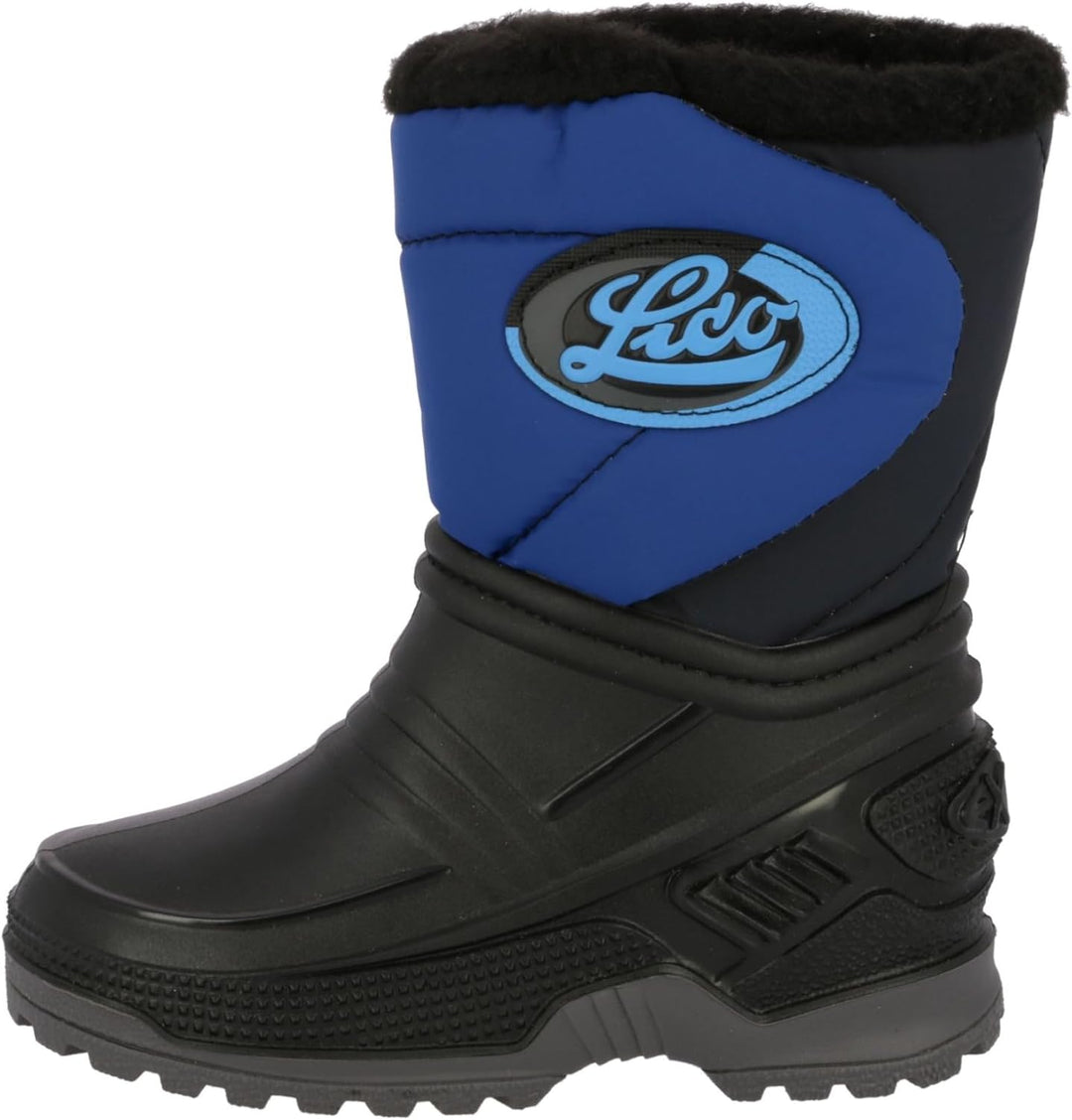 Lico Unisex Kinder Terra Gummistiefel 25 EU Schwarz Blau, 25 EU Schwarz Blau