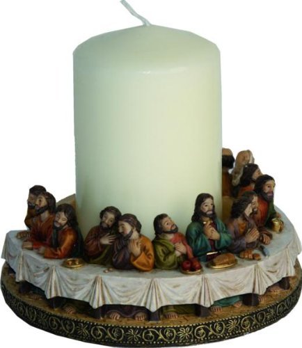 Abendmahl Kerzenhalter, Höhe 15cm, handbemalen