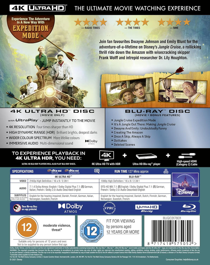 Jungle Cruise, Blu-ray