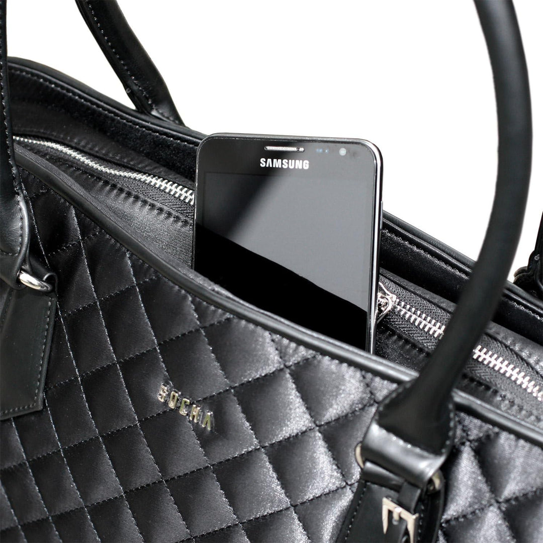 SOCHA Designer Tasche für Notebook 35,5-39,6 cm (14-15,6 Zoll) schwarz Diamond