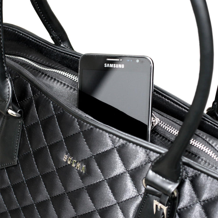 SOCHA Designer Tasche für Notebook 35,5-39,6 cm (14-15,6 Zoll) schwarz Diamond