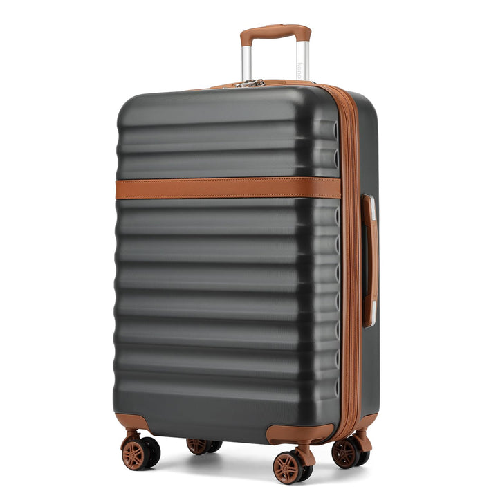 KONO Koffer Trolley Gross Koffer Reisekoffer von ABS+PC Hartschalenkoffer mit 4 Rollen TSA Schloss (