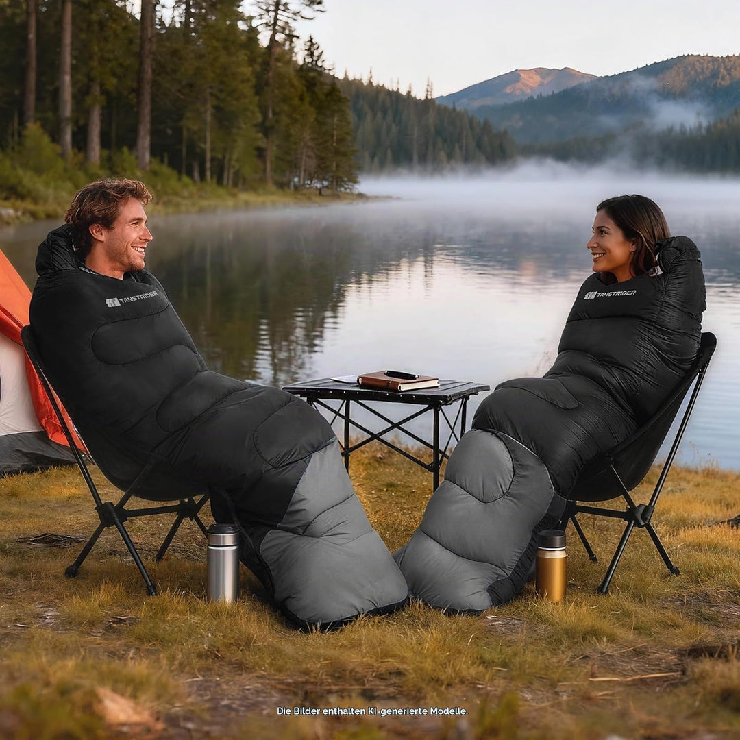 Schlafsack - 1,35 kg 3 Jahreszeiten-Deckenschlafsack, 2-in-1 Schlafsack Erwachsene, 10 °C bis 26 °C