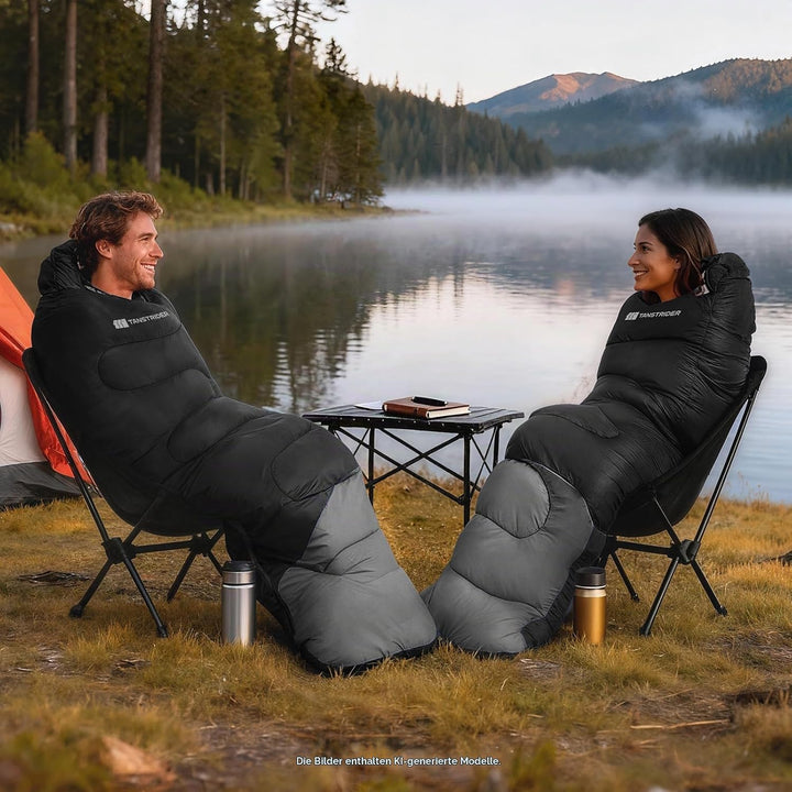 Schlafsack - 1,35 kg 3 Jahreszeiten-Deckenschlafsack, 2-in-1 Schlafsack Erwachsene, 10 °C bis 26 °C