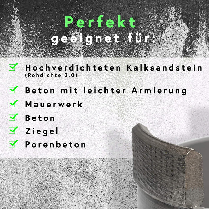 Bohrkrone 82mm für Steckdosen - Diamant Dosenbohrer 82mm Mauerwerk, Beton, Ziegel, KS Stein uvm | re