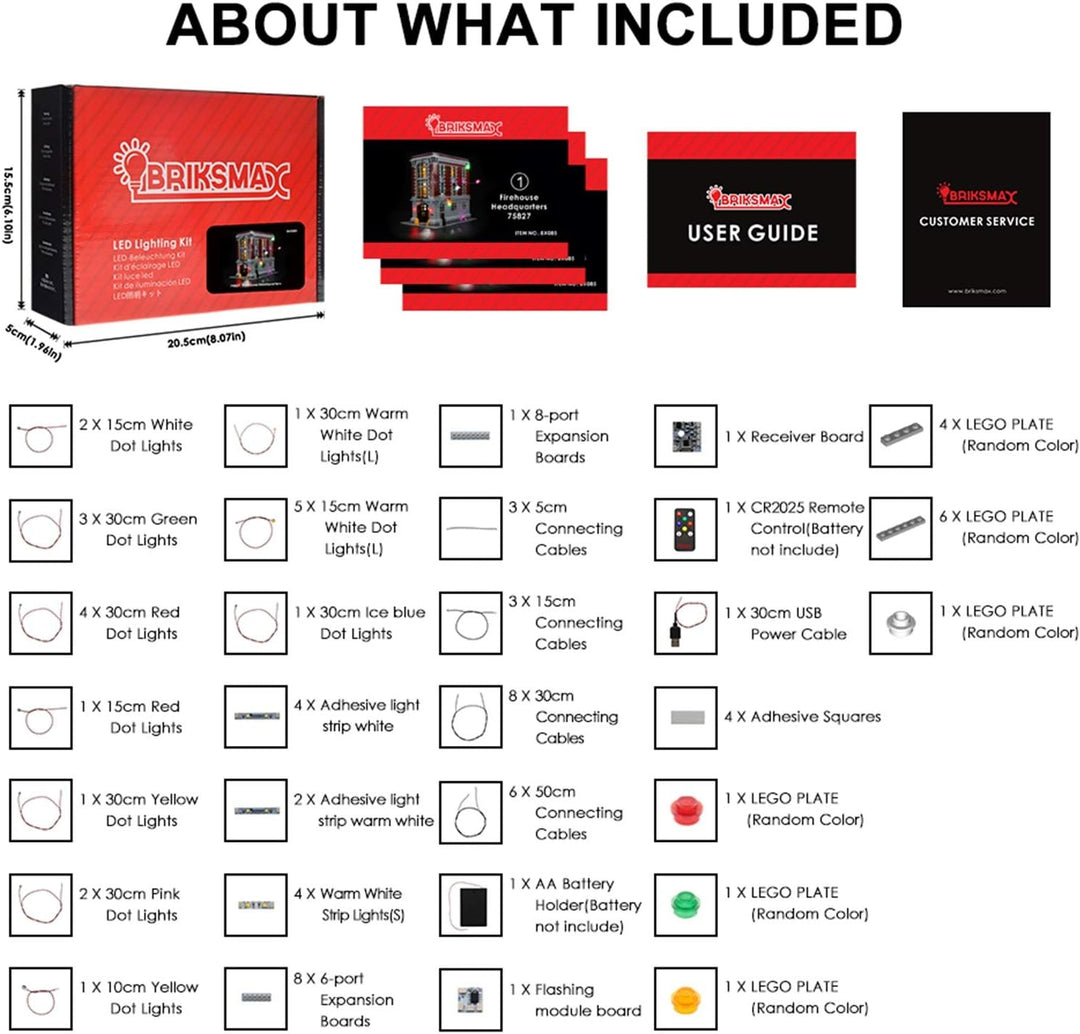 BRIKSMAX Led Beleuchtungsset für Lego Ghostbusters Feuerwehr-Hauptquartier,Kompatibel Mit Lego 75827