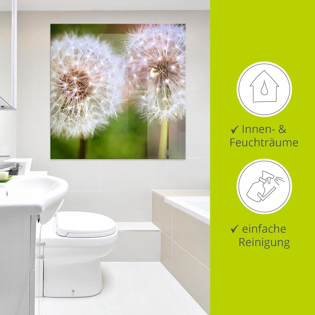 ARTland Glasbilder Wandbild Glas Bild einteilig 40 x 40 cm Quadratisch Pflanzen Blumen Mikro Makro P