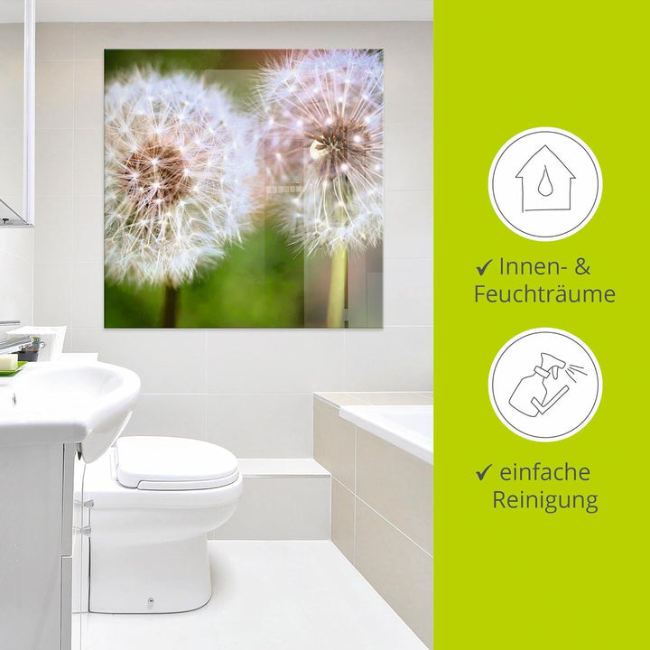ARTland Glasbilder Wandbild Glas Bild einteilig 40 x 40 cm Quadratisch Pflanzen Blumen Mikro Makro P