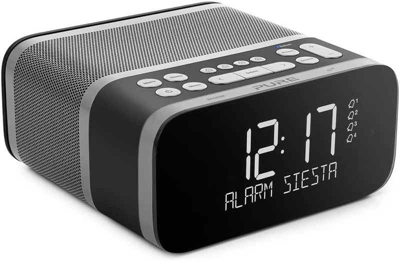 Pure Siesta S6 Bluetooth Radiowecker (Digitalradio, CrystalVue Display, Bluetooth, DAB/DAB+ und UKW,