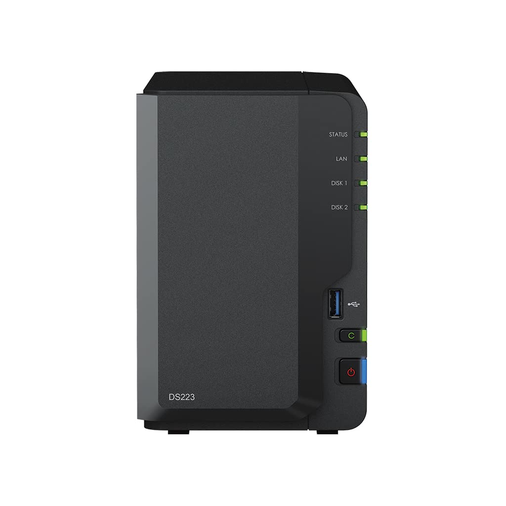 SYNOLOGY DS223 2 GB NAS 24 TB (2 x 12 TB) HAT3300, montiert und getestet mit SE DSM installiert